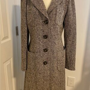 Banana Republic Brown Tweed Trench Coat